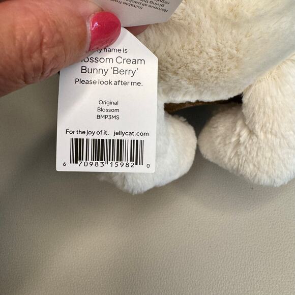 Jellycat Blossom Cream Bunny Berry Bunny FAST SHIP NEW Jellycat Bunny Medium - Picture 8 of 8